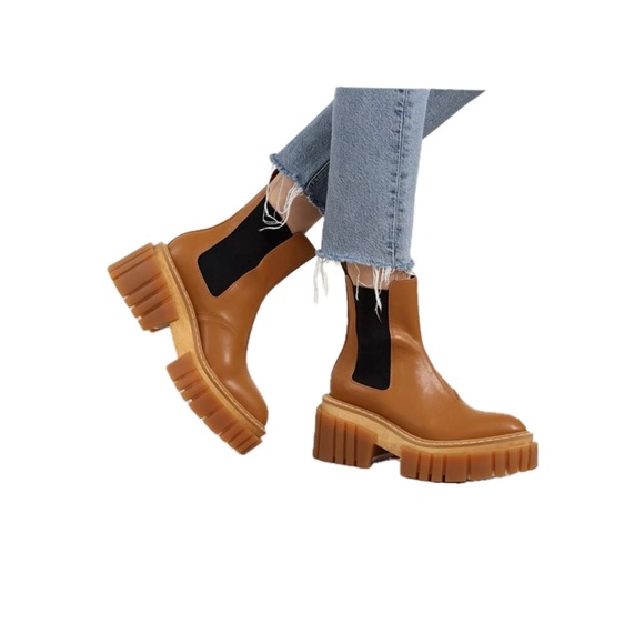 New Stella McCartney Emilie Pull On Leather Chelsea Boots. Size 6 1/2 - Picture 2 of 15